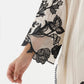 Stitched Embroidered Leno Kara Shirt+ Culotte