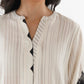 Stitched Embroidered Leno Kara Shirt+ Culotte