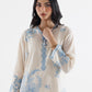 Stitched Embroidered Slub Lawn Shirt+ Culotte