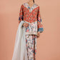 Stitched Embroidered Raw Silk Suit