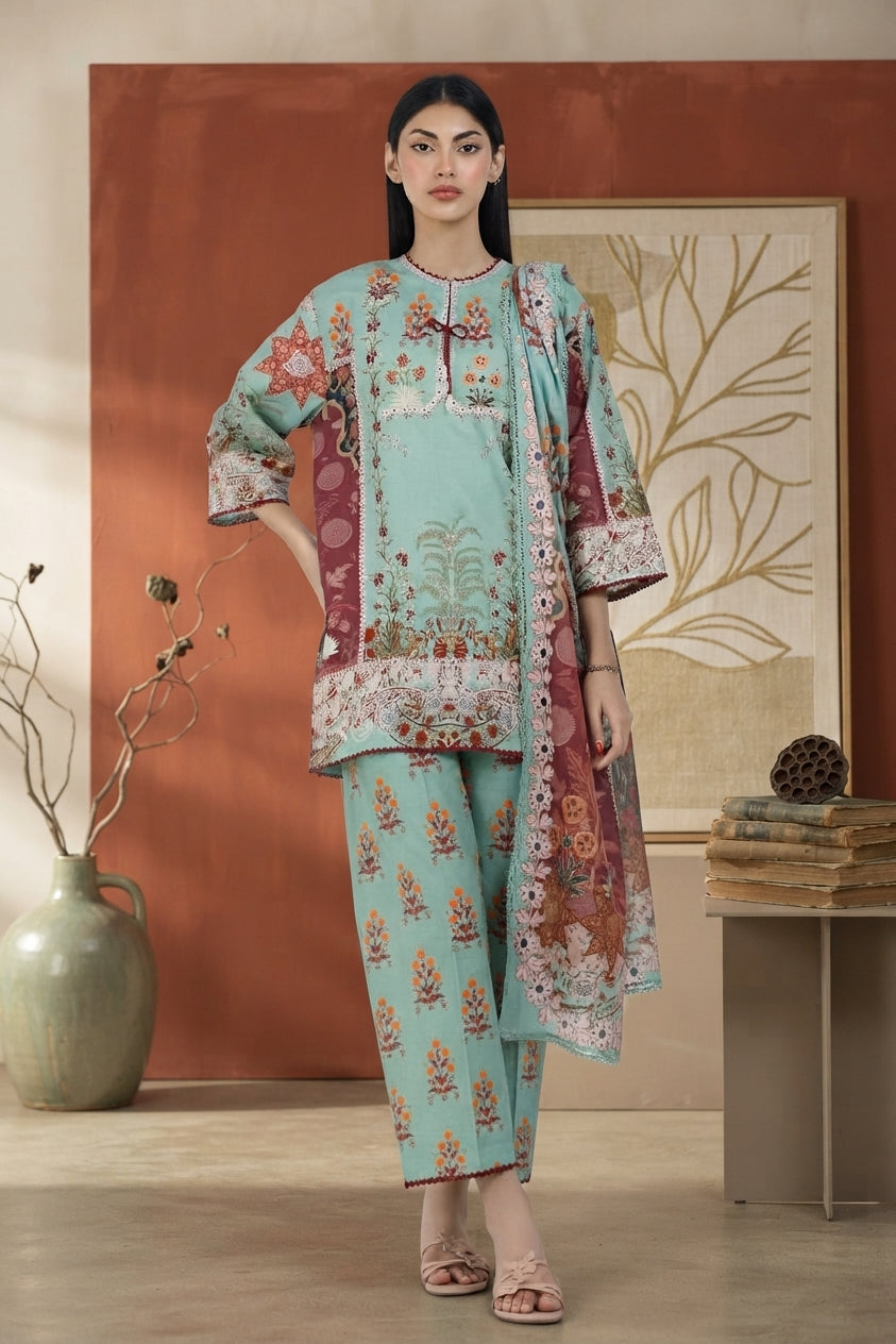 Stitched Printed Lawn Suit