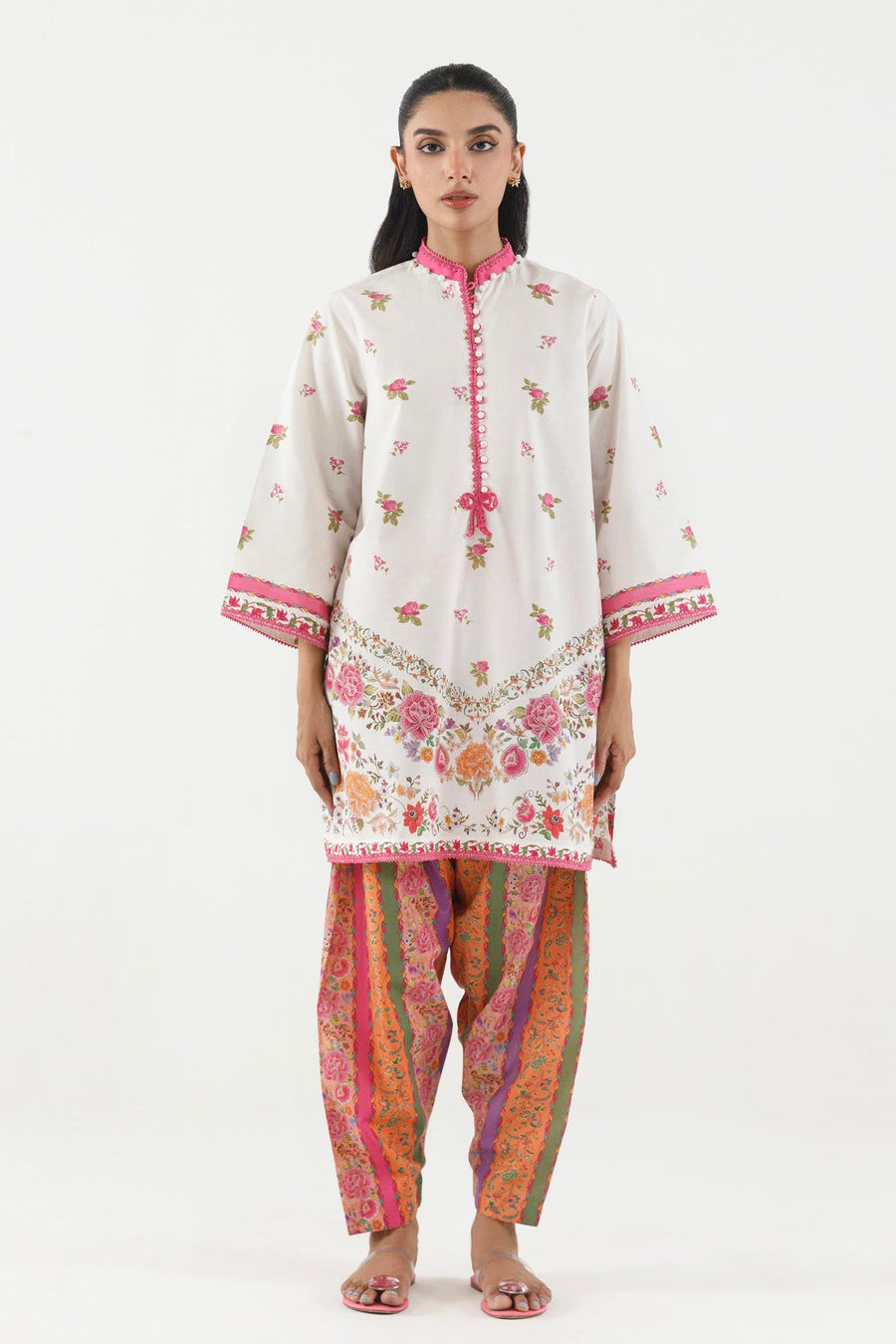 Stitched Embroidered Lawn Shirt+ Shalwar
