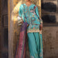 Stitched Printed Raw Silk Suit