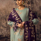 Stitched Embroidered Raw Silk Suit