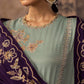 Stitched Embroidered Raw Silk Suit