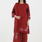 Stitched Embroidered Lawn Shirt+ Culotte