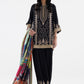 Stitched Embroidered Raw Silk Suit