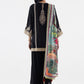 Stitched Embroidered Raw Silk Suit