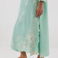 Stitched Embroidered Raw Silk Shirt+ Culotte