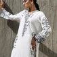 Stitched Embroidered Khaadi Silk Shirt+ Culotte
