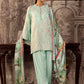Stitched Embroidered Raw Silk Suit