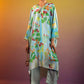 Stitched Printed Satin Shirt + Culotte