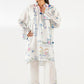 Stitched Printed Satin Shirt + Culotte