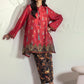 Stitched Printed Satin Shirt+ Culotte