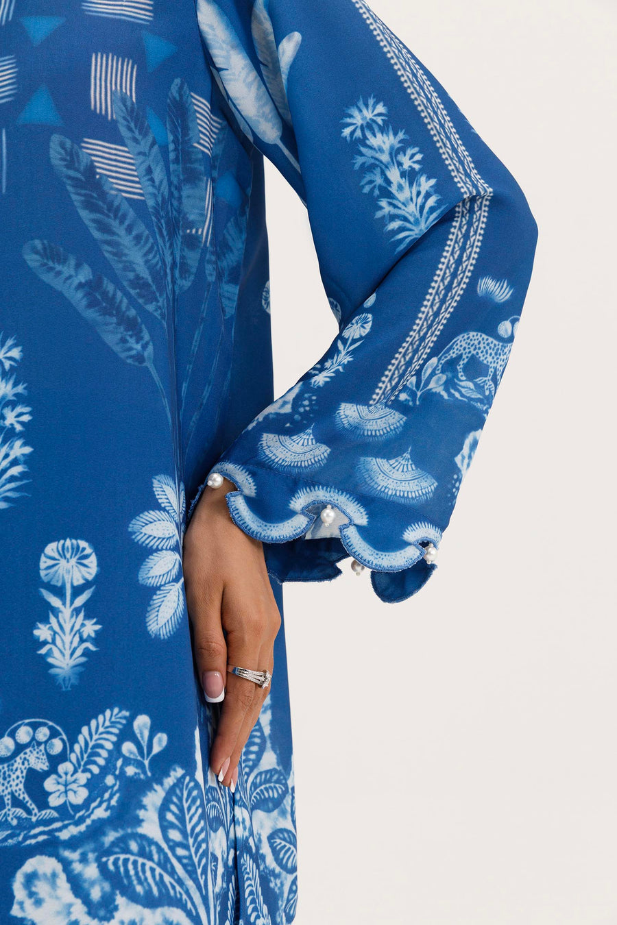 Stitched Printed Crepe Suit