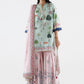 Stitched Printed Satin Suit