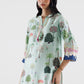 Stitched Printed Satin Suit