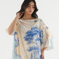 Stitched Printed Satin Shirt+ Culotte