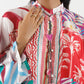 Stitched Printed Satin Shirt+ Culotte