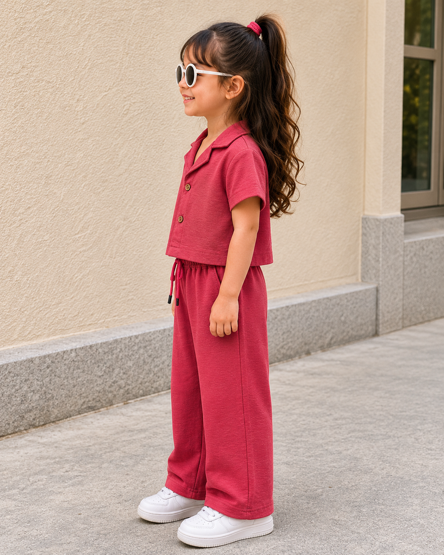 Amora Lounge Co-ord Set - Berry Rose