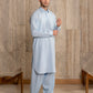 Sky Blue French Collar Kameez Shalwar - Men