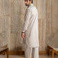 Steal Grey French Collar Kameez Shalwar - Men
