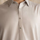 Steal Grey French Collar Kameez Shalwar - Men