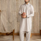 Steal Grey French Collar Kameez Shalwar - Men