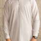Steal Grey French Collar Kameez Shalwar - Men