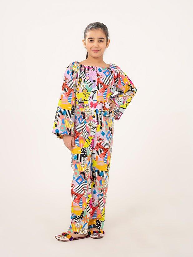 GIRLS KHADDAR JUMPSUIT