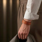 The Grit - Tan Orange - Kara Style Leather Bracelet / Leather Cuff