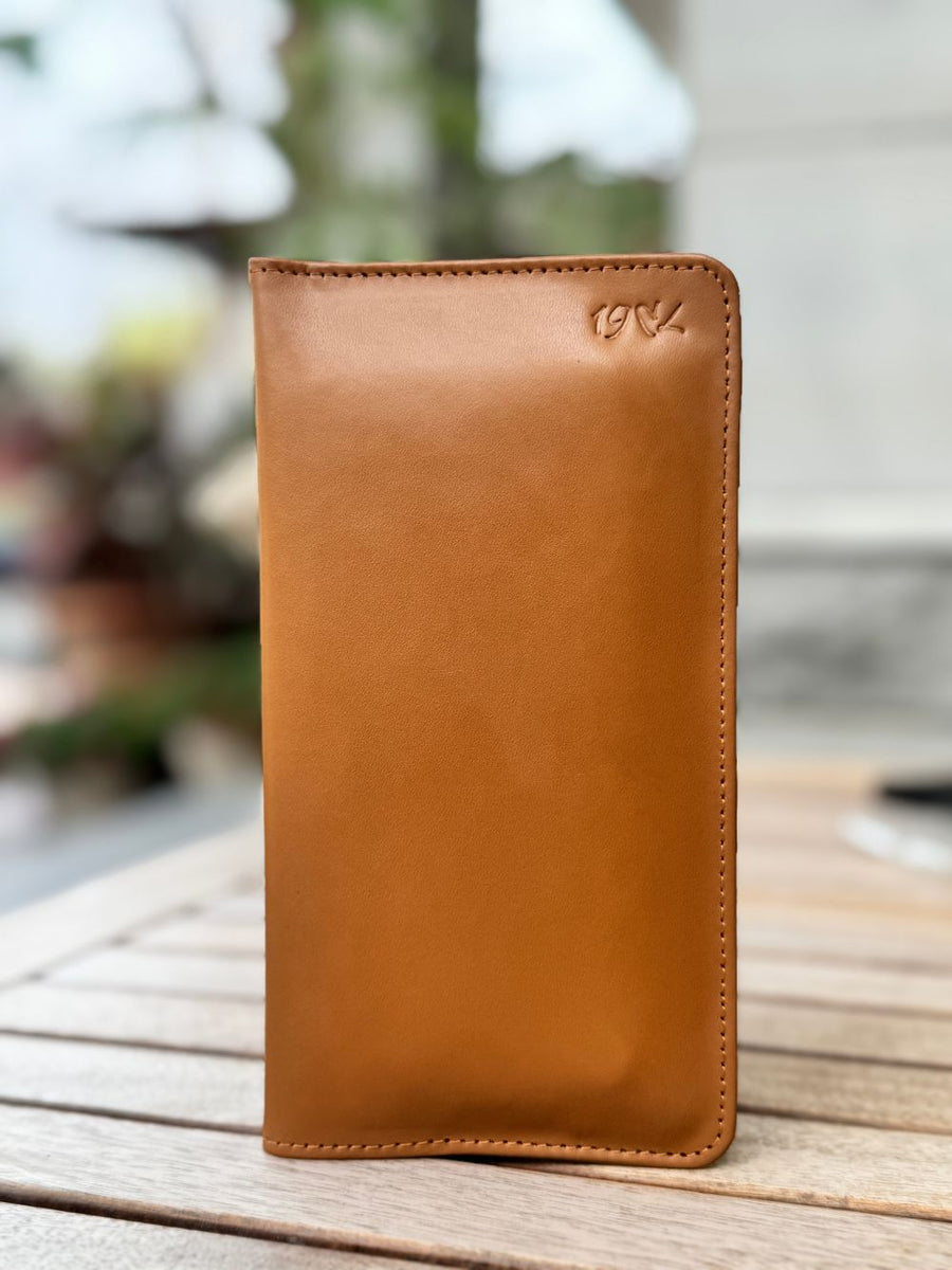 Tan Long Leather Wallet