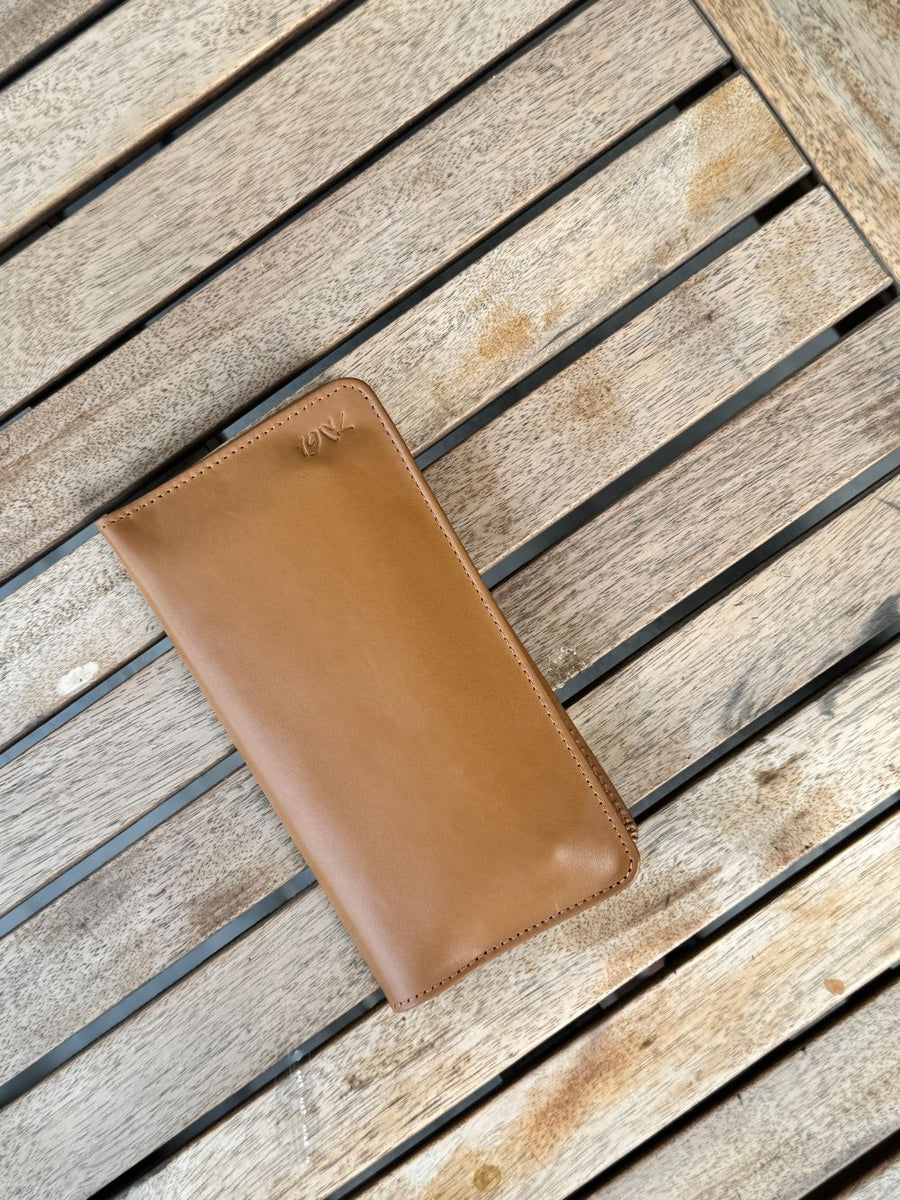 Tan Long Leather Wallet