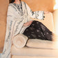 IVORY NOIR-3PC SATIN PRINTED SUIT