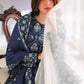 OBSIDIAN BLUE-3PC SATIN EMBROIDERED SUIT