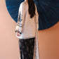 IVORY NOIR-3PC SATIN PRINTED SUIT