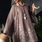 MAUVE WHISPER-3PC EMBROIDERED SUIT