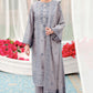 CHARCOAL ASH-3PC SATIN EMBROIDERED SUIT