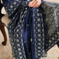 OBSIDIAN BLUE-3PC SATIN EMBROIDERED SUIT