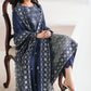 OBSIDIAN BLUE-3PC SATIN EMBROIDERED SUIT