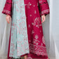 VERMILLION WOOD-3PC SATIN EMBROIDERED SUIT