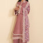DEEP BLUSH-3PC (SHIRT, TROUSER & DUPATTA)