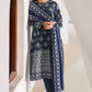 OBSIDIAN BLUE-3PC SATIN EMBROIDERED SUIT
