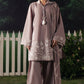 MAUVE WHISPER-3PC EMBROIDERED SUIT