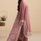 DEEP BLUSH-3PC (SHIRT, TROUSER & DUPATTA)