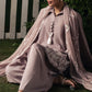 MAUVE WHISPER-3PC EMBROIDERED SUIT