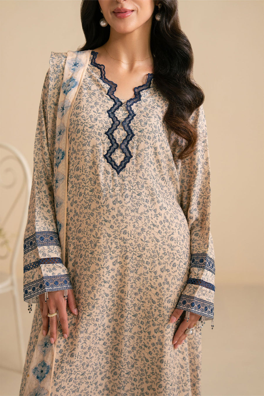 SOFT PETUNIA-3PC (SHIRT, TROUSER & DUPATTA)