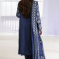 OBSIDIAN BLUE-3PC SATIN EMBROIDERED SUIT