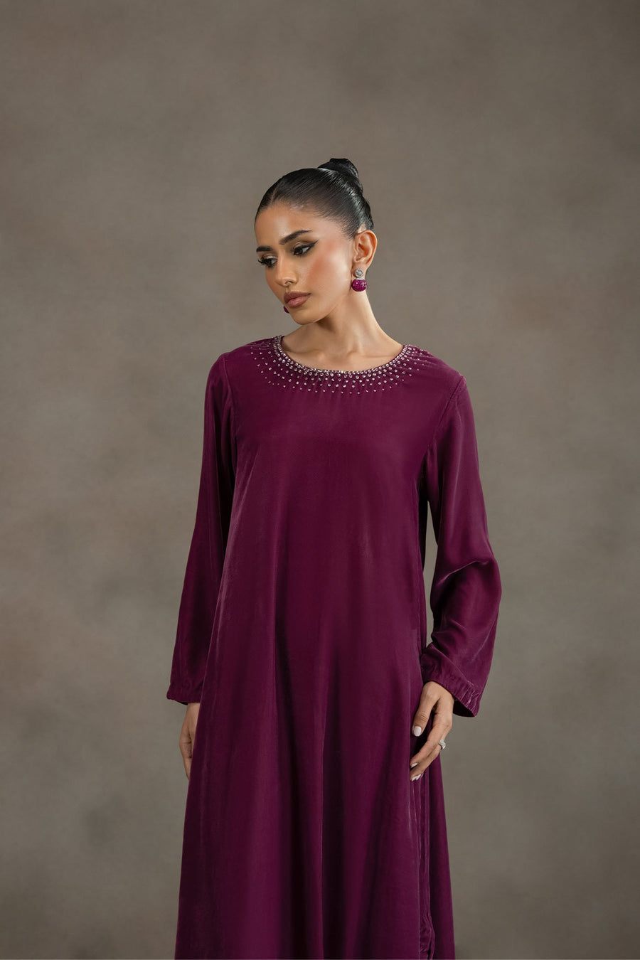 DUSTY PLUM-2PC (SHIRT & TROUSER)