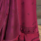 VELVET FUCHSIA-3PC LINEN EMBROIDERED SUIT